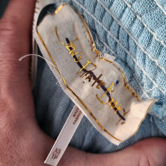 New Free People Jen's Pirate Booty Blue Gauze Maxi Skirt - Picture 8 of 12